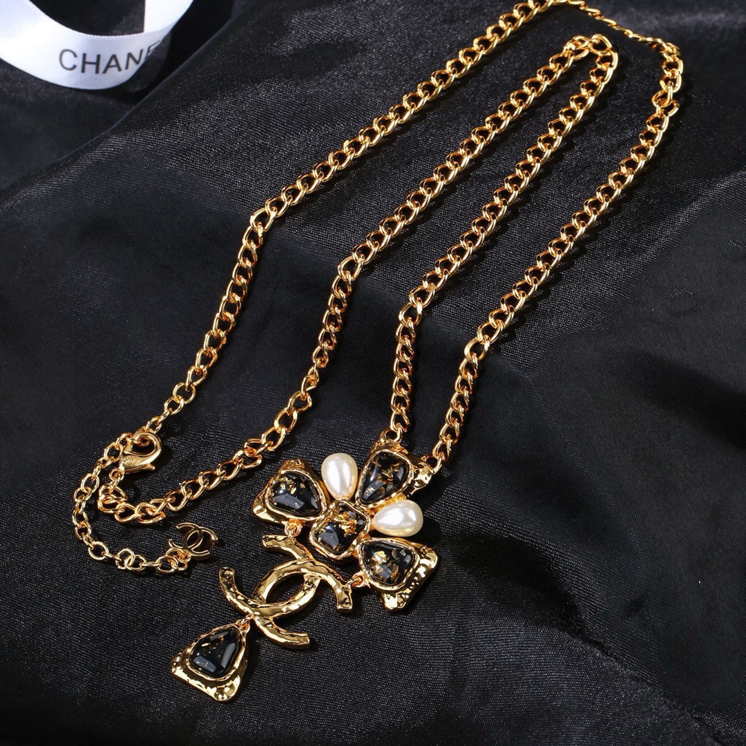小香 Chanel 新款项链 专柜同步上新 双C 精工打造原版一致黄铜材质