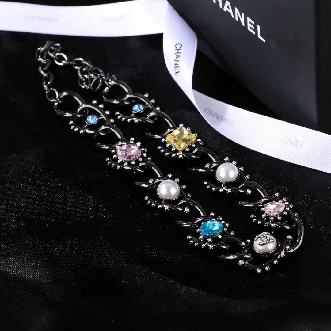 小香 Chanel 新款项链 颈链 专柜同步上新 双C精工打造原版一致黄铜材质