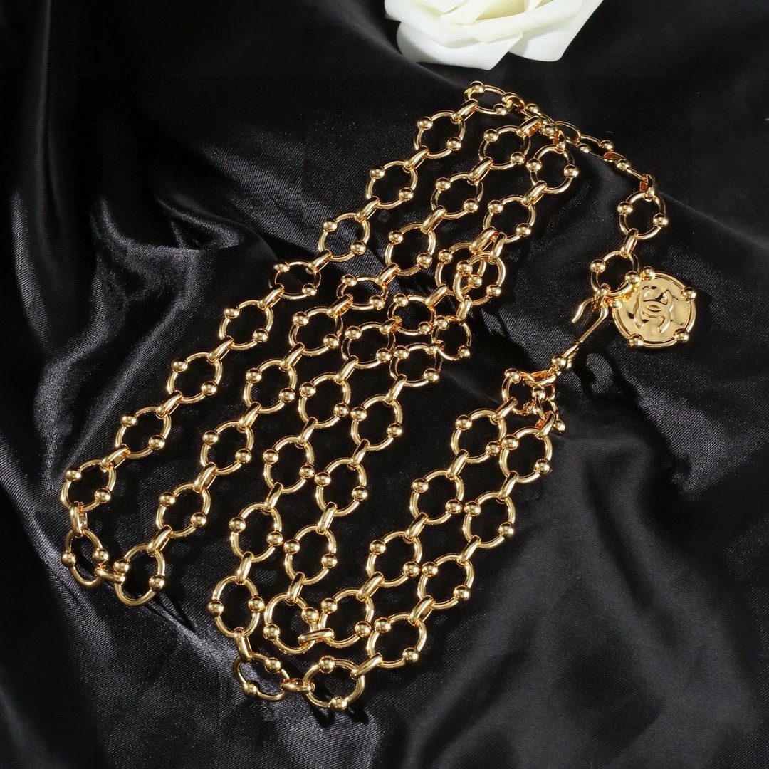 小香 Chanel 新品中古腰链 代购级别 一比一品质 香奈鹅 系列 经典cc logo 风格高级百搭 