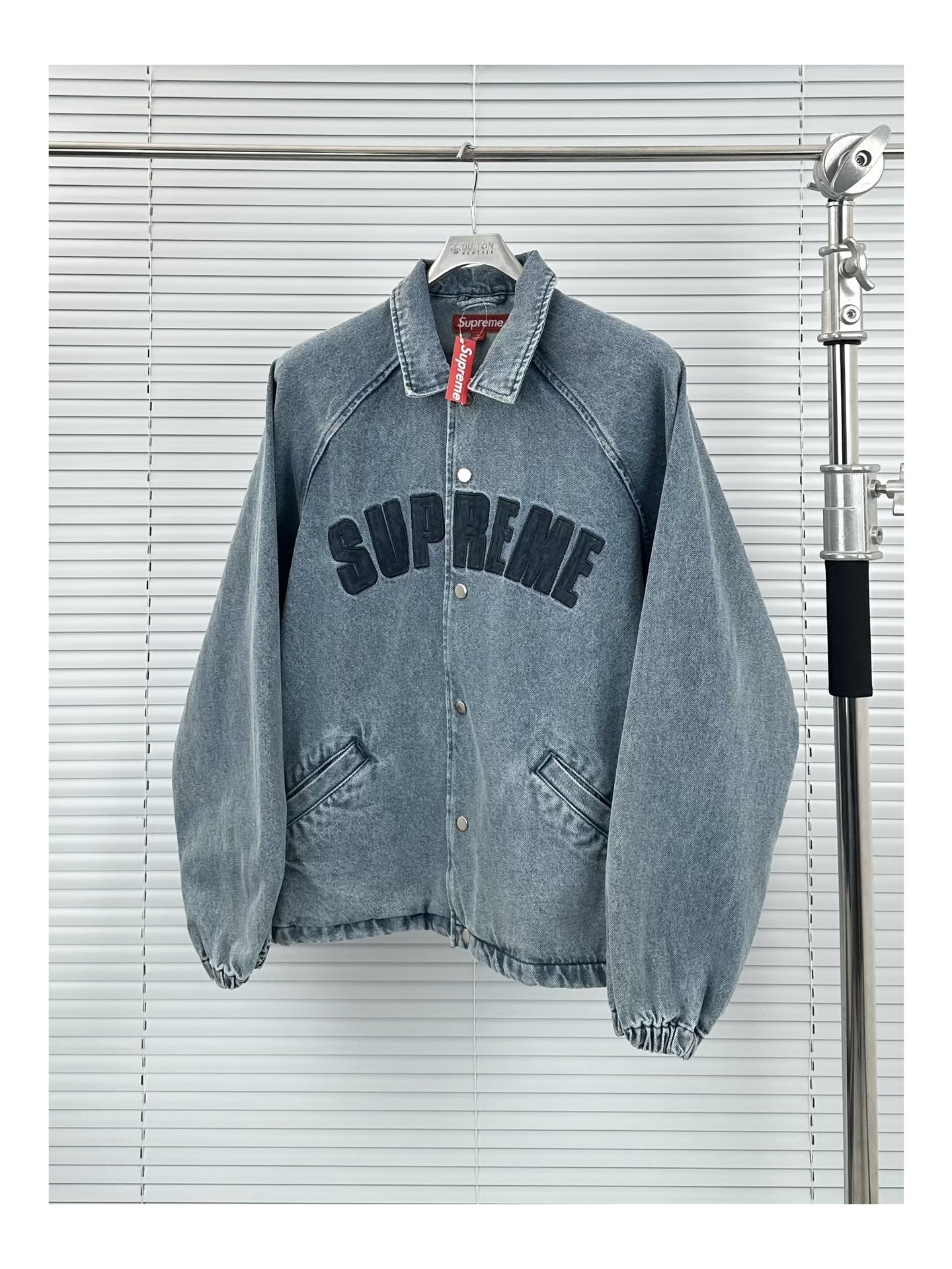 Supreme Arc Denim Coaches Jacket Water Washed Logo Embroidered Jacket