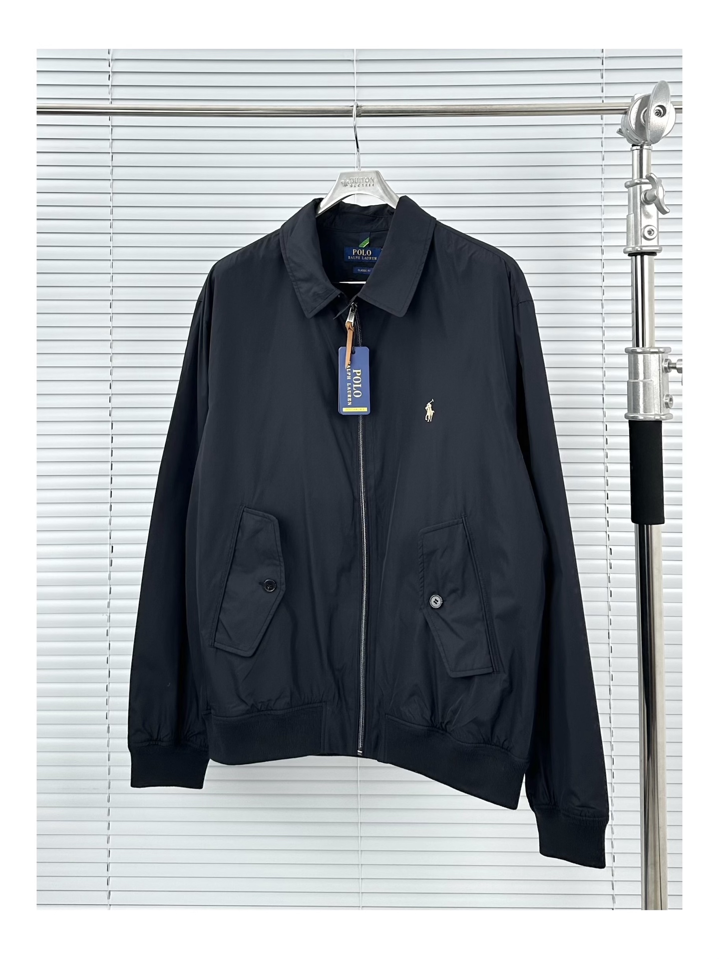 Ralph Lauren Classic Solid Color Logo Embroidered Jacket - Windproof & Water Repellent