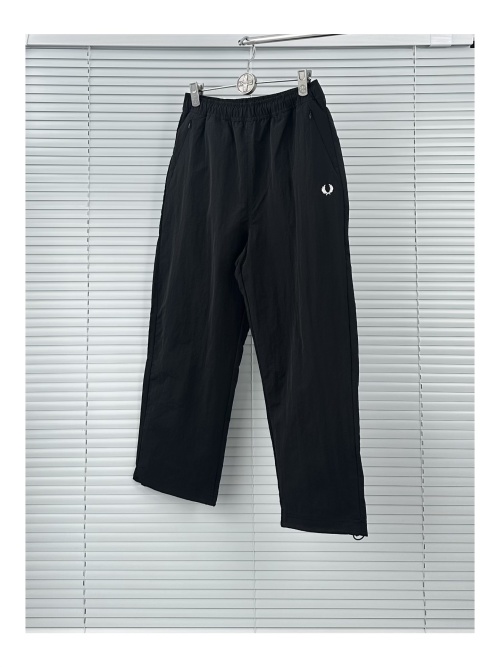 Fred Perry X Beams Vintage Black Nylon Track Pants - Limited Edition Collab 1 Fred Perry X Beams Vintage Black Nylon Track Pants - Limited Edition Collab