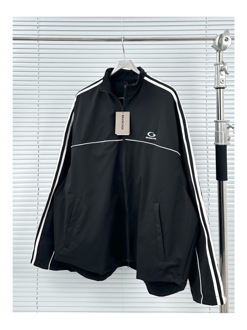 Balenciaga Five-Stripe Oversized Track Jacket - Black, Unisex Design 1 Balenciaga Five-Stripe Oversized Track Jacket - Black, Unisex Design