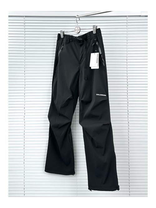 Salomon Slate Black Nylon Blend Straight Leg Casual Pants - Water Resistant 1 Salomon Slate Black Nylon Blend Straight Leg Casual Pants - Water Resistant