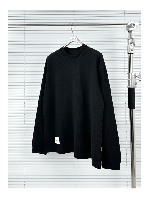 WTAPS 24AW Waffle LS Cotton Black Long Sleeve T-Shirt 1 WTAPS 24AW Waffle LS Cotton Black Long Sleeve T-Shirt
