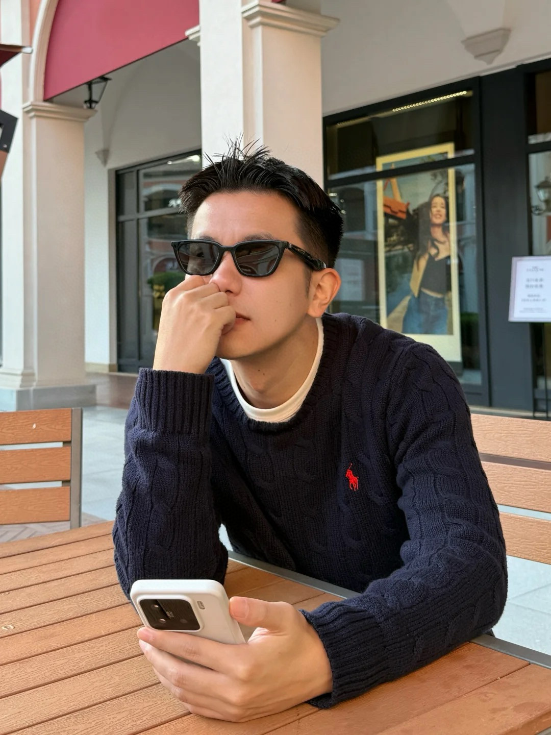Ralph Lauren 拉夫劳伦 小马麻花圆领毛衣 模特资讯图＃