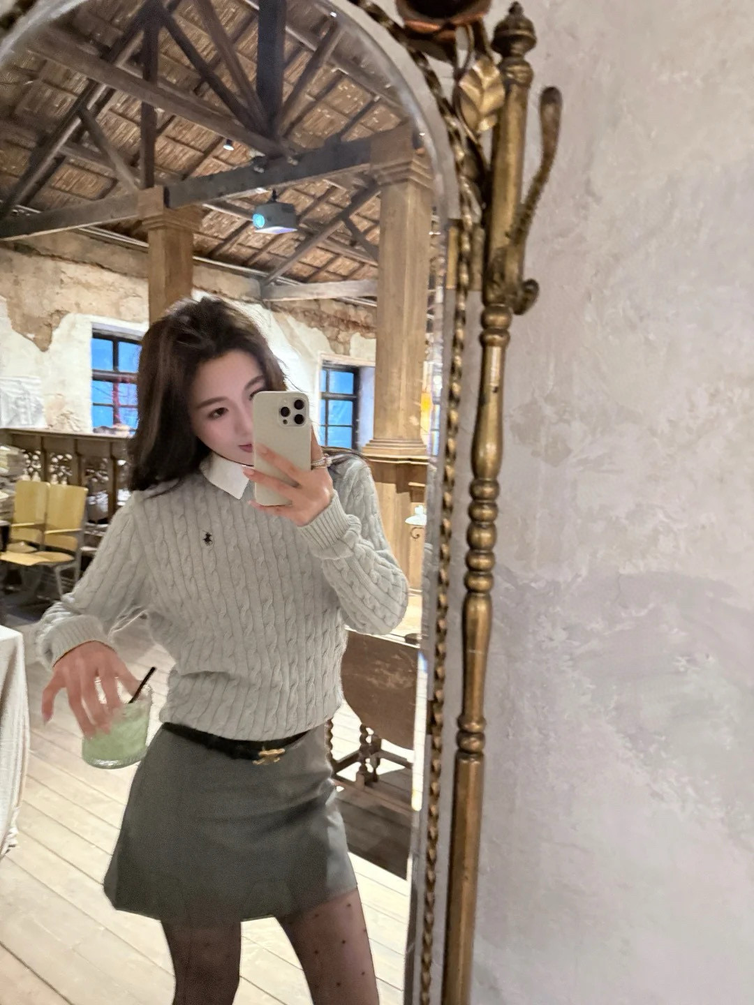 Ralph Lauren 拉夫劳伦 小马麻花圆领毛衣 模特资讯图＃