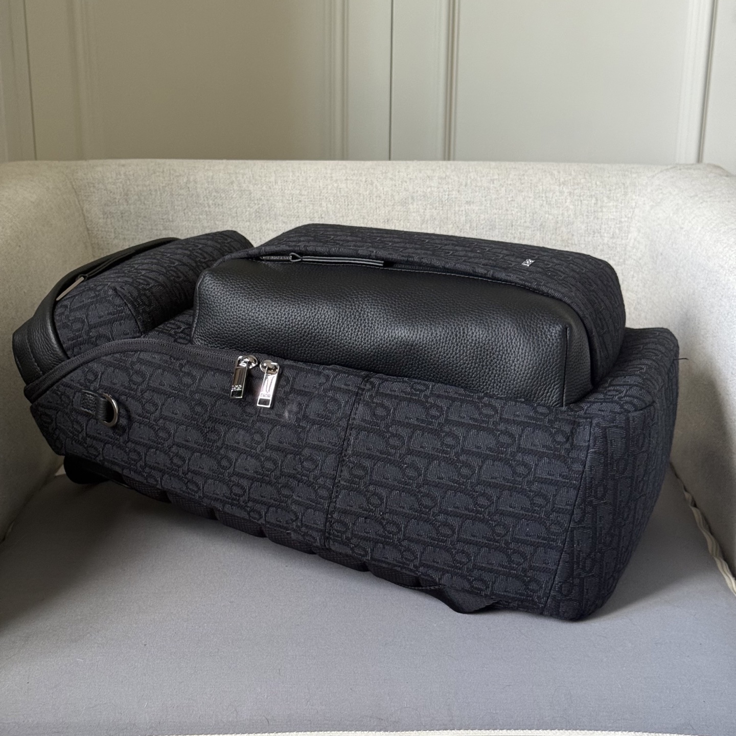 Dior Rider Soft Backpack: Black Oblique Fabric, Leather Details, and Dior Signature 6 i1751006013909 9575 0 4