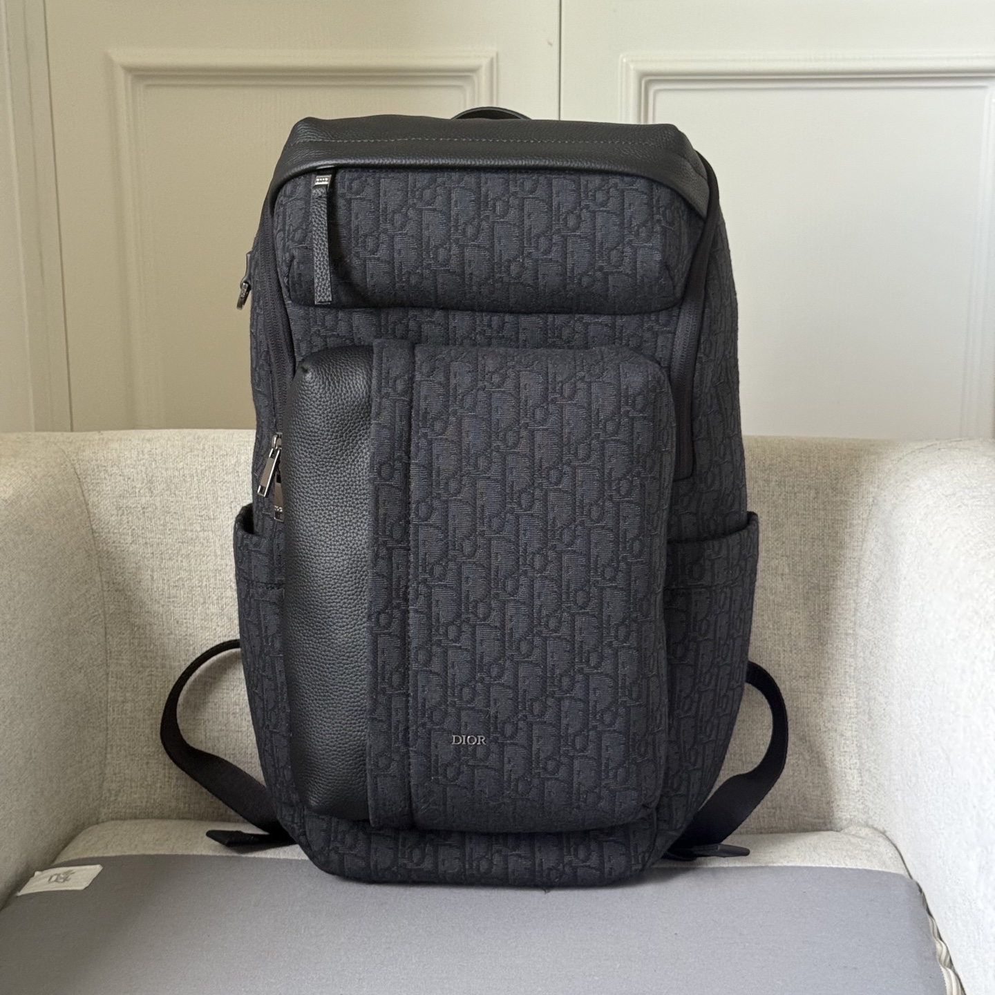 Dior Rider Soft Backpack: Black Oblique Fabric, Leather Details, and Dior Signature 2 i1751006015508 7718 0 0