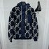 Gucci Clothing Coats & Jackets Blue Dark Splicing Cotton Fabric Lambswool Hooded Top