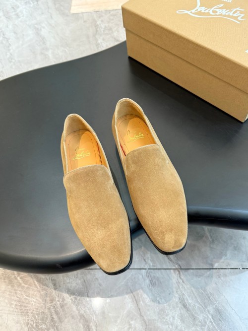 Christian Louboutin Men's Suede Loafers - Luxurious Comfort, Iconic Style 1 Christian Louboutin Men's Suede Loafers - Luxurious Comfort, Iconic Style