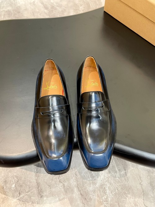 Christian Louboutin Men's Formal Leather Loafers with Iconic Red Sole 1 Christian Louboutin Men's Formal Leather Loafers with Iconic Red Sole