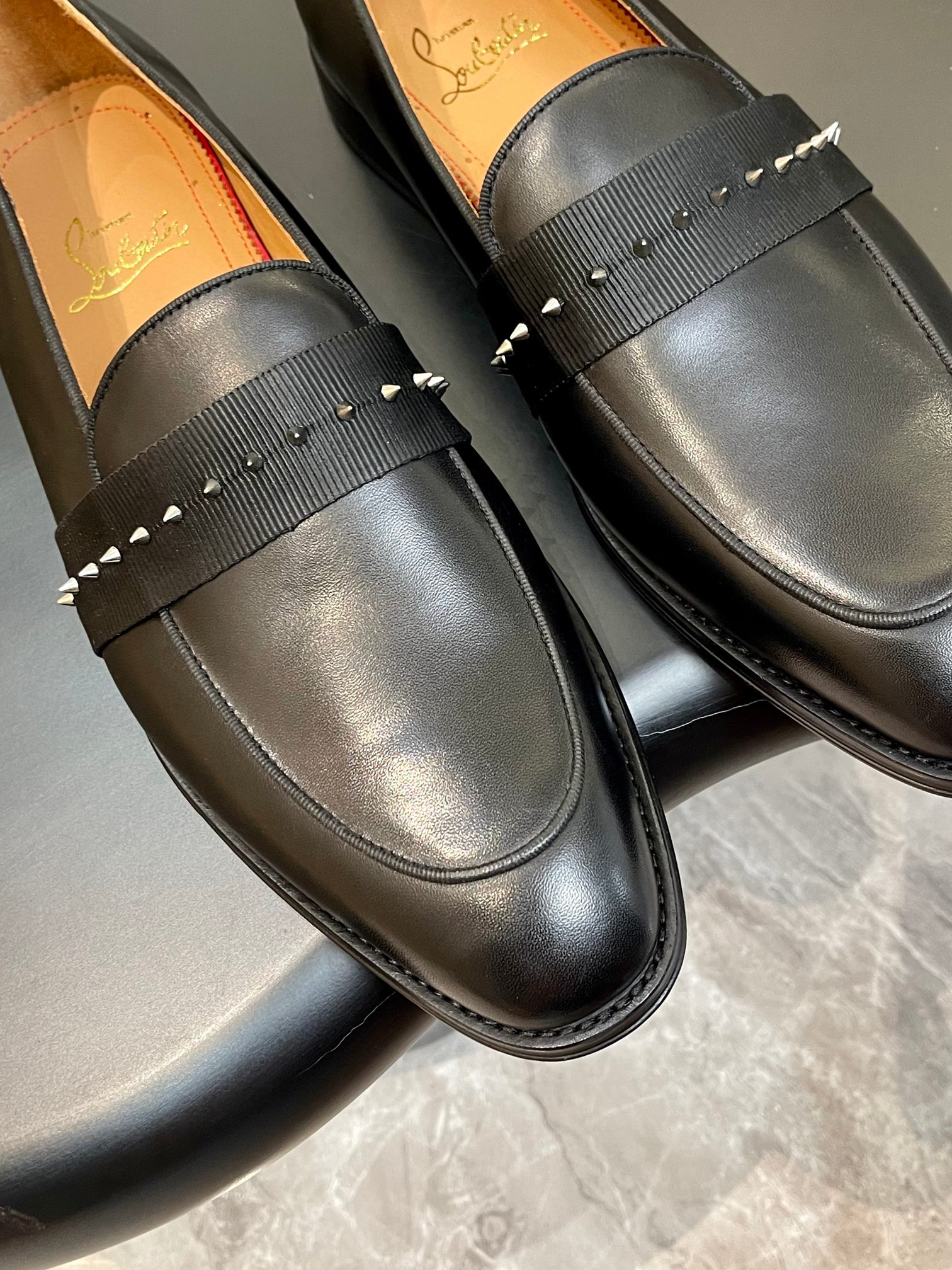 Christian Louboutin Style Red Leather Men's Shoes style reference detail image 6 from source 782783
