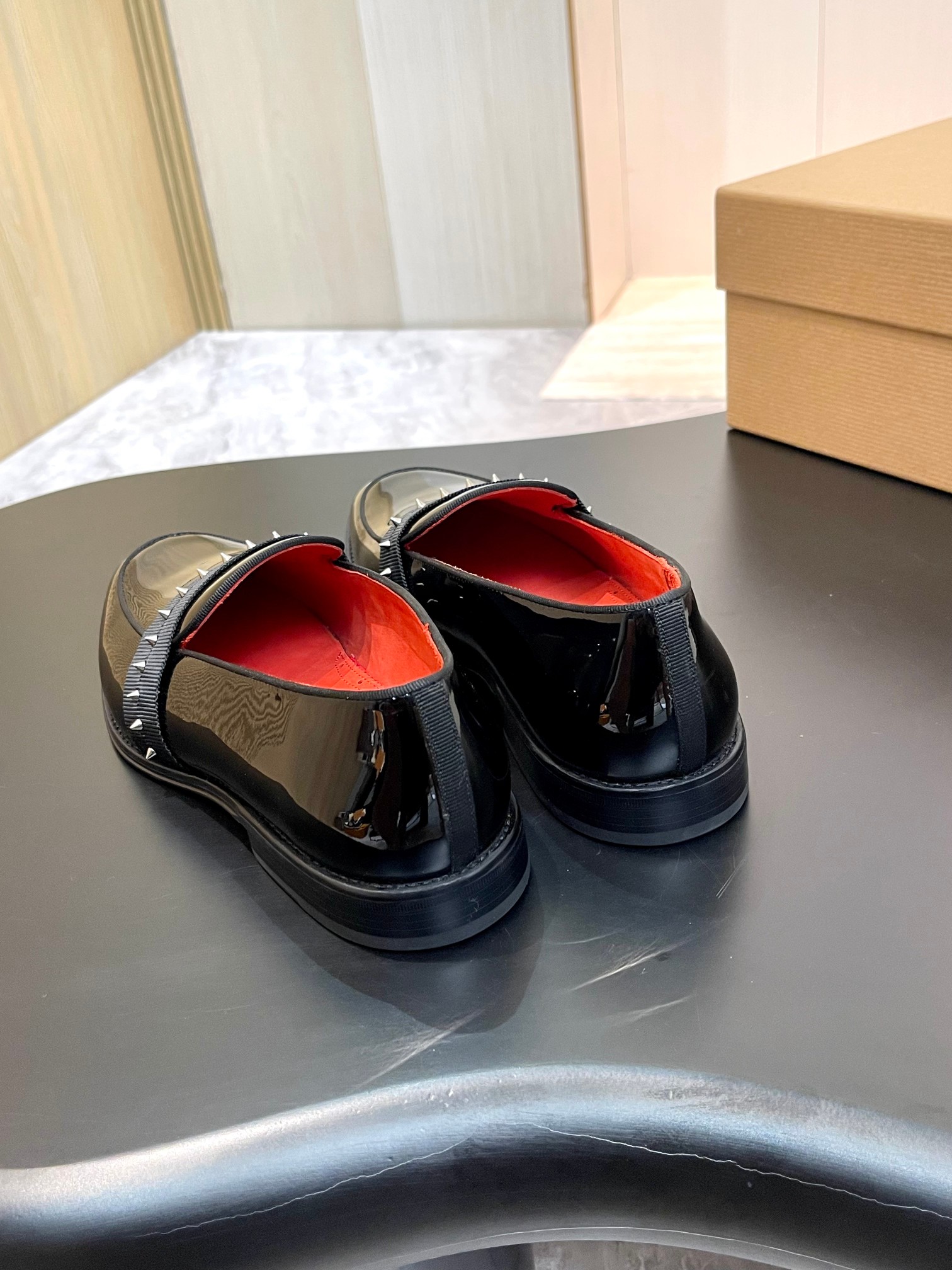Christian Louboutin Style Red Leather Men's Shoes style reference detail image 8 from source 782852