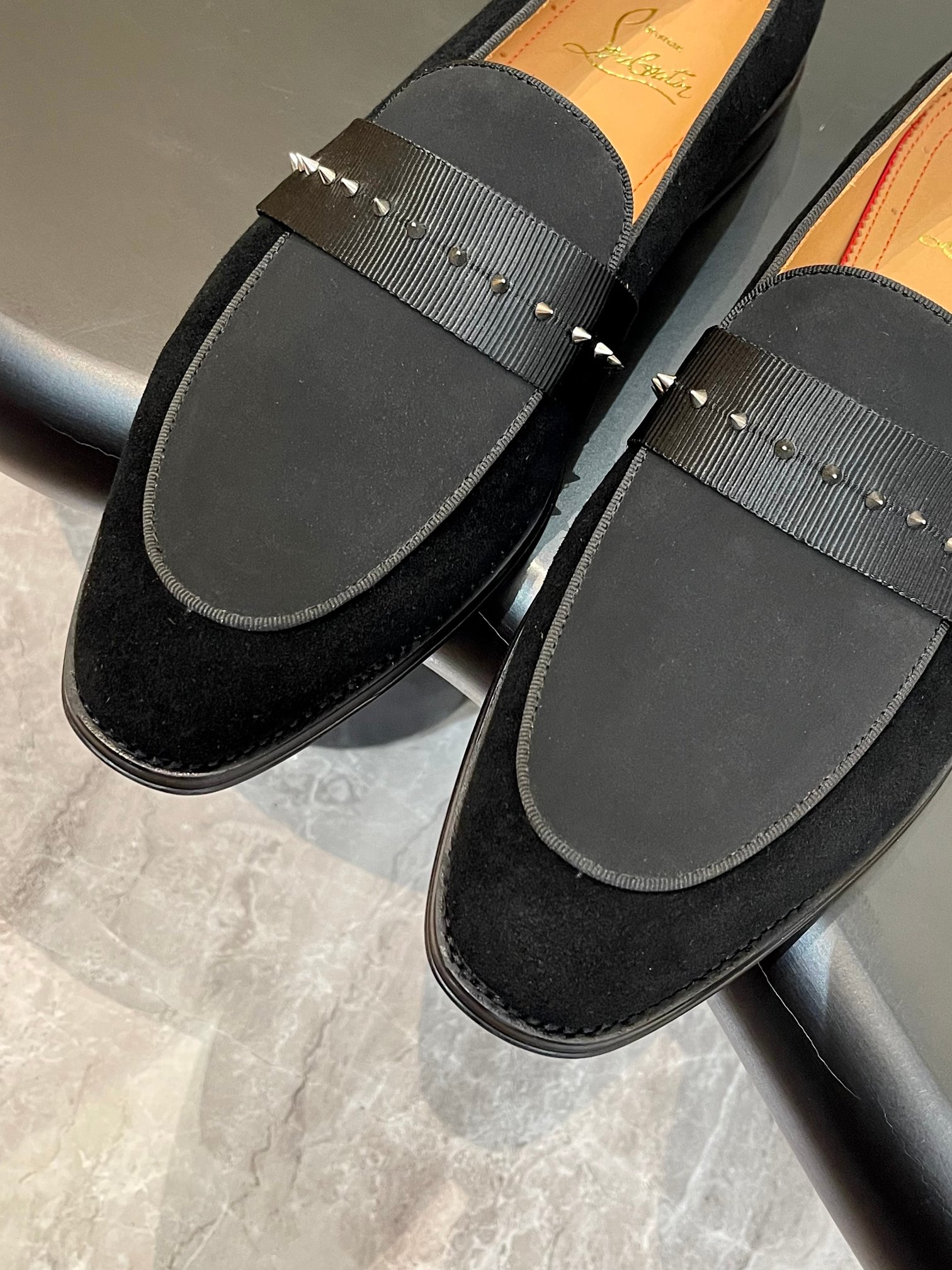Christian Louboutin Style Red Leather Men's Shoes style reference detail image 6 from source 782850