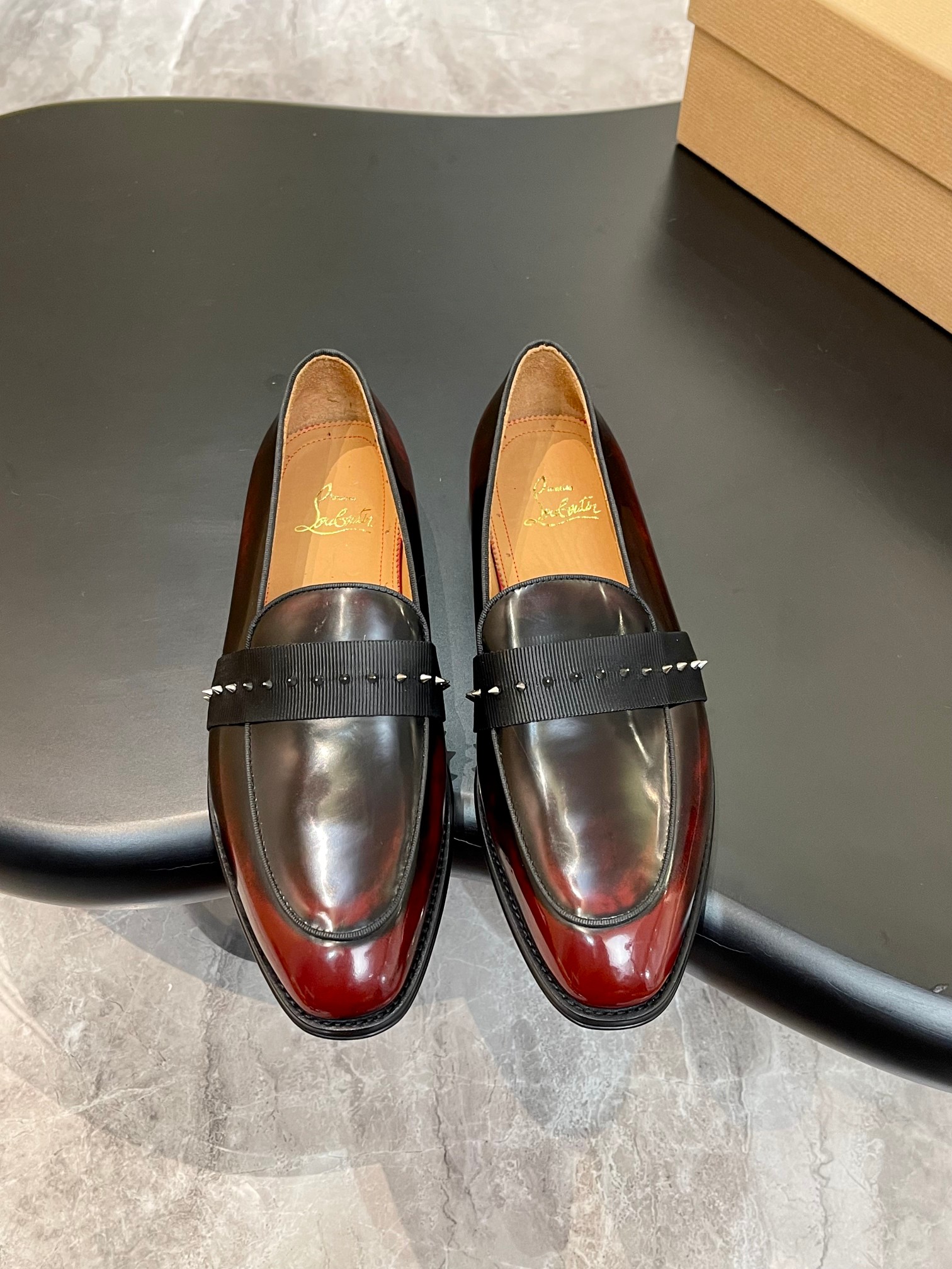 Christian Louboutin（cl男） Style Red Leather Men's Shoes Lookbook Reference image 1