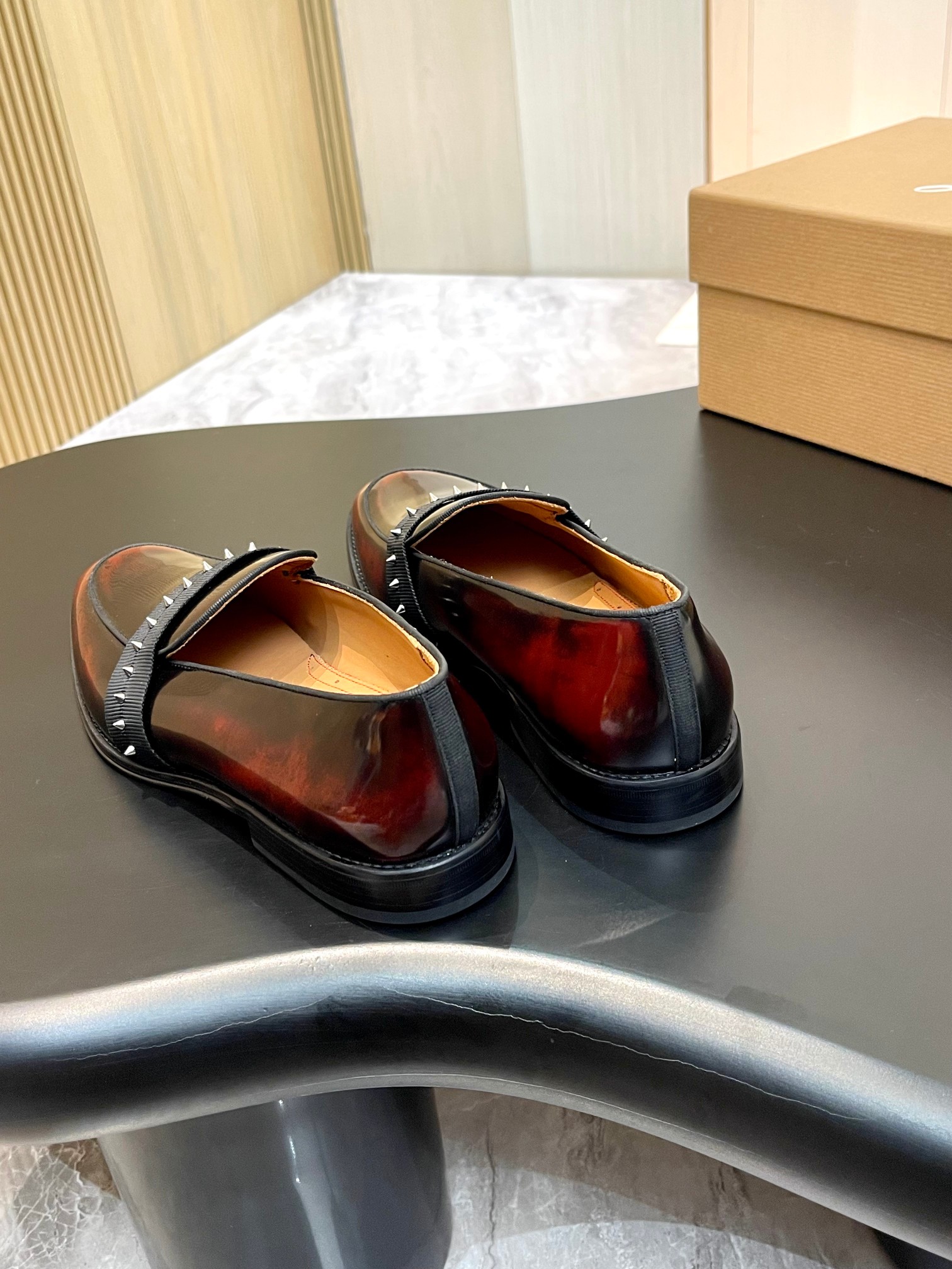 Christian Louboutin Style Red Leather Men's Shoes style reference detail image 8 from source 782788