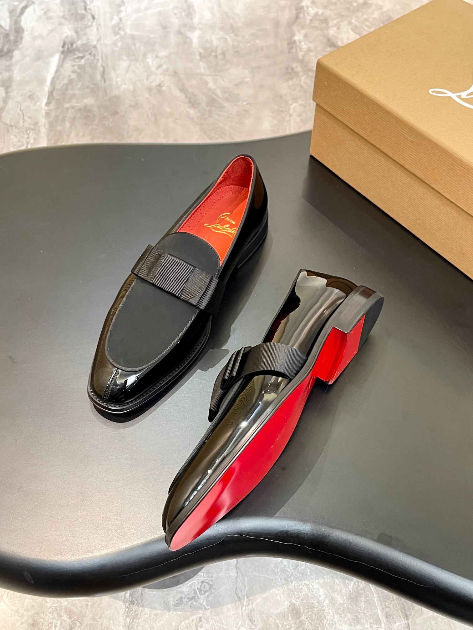 Christian Louboutin Style Red Leather Men's Shoes style reference detail image 5 from source 782834