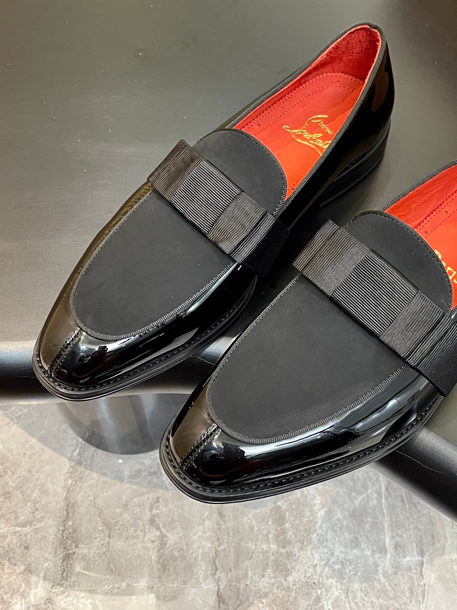 Christian Louboutin Style Red Leather Men's Shoes style reference detail image 6 from source 782834