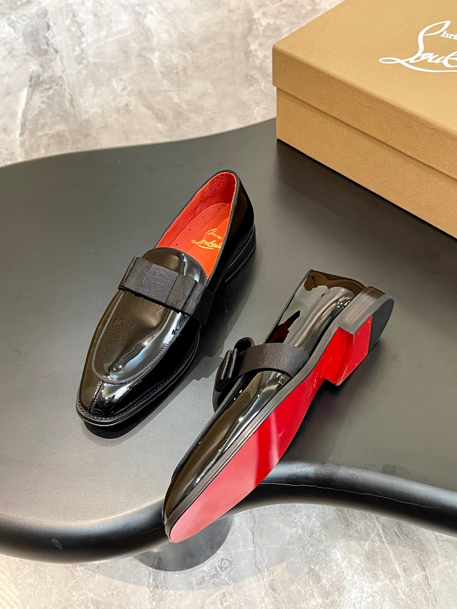 Christian Louboutin Style Red Leather Men's Shoes style reference detail image 5 from source 782832