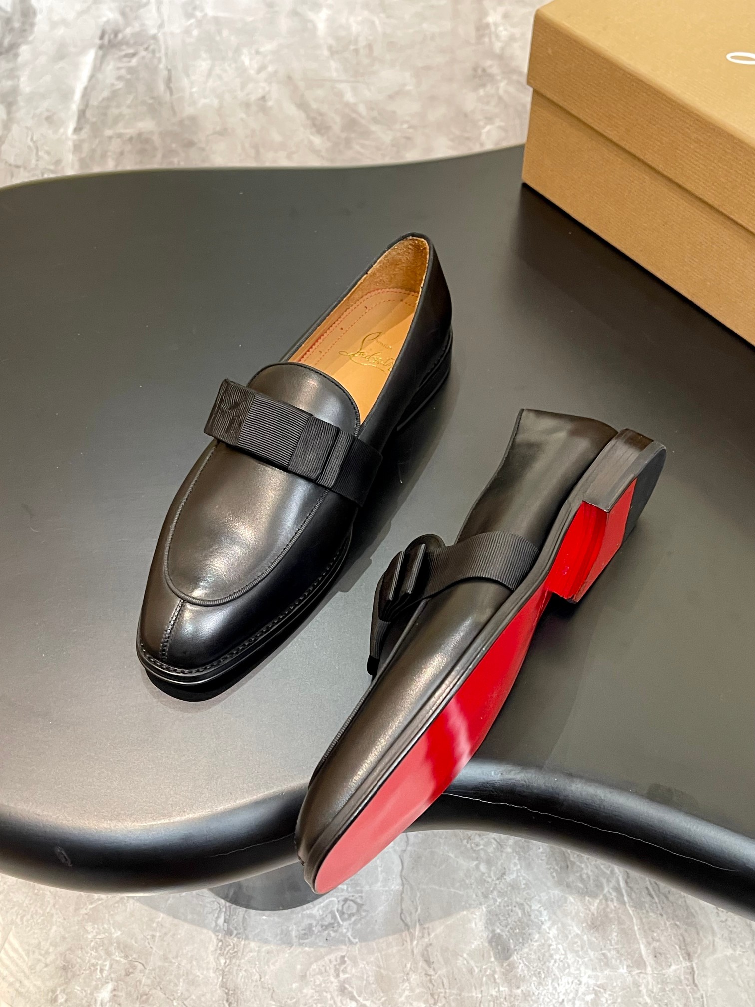 Christian Louboutin Style Red Leather Men's Shoes style reference detail image 6 from source 782833