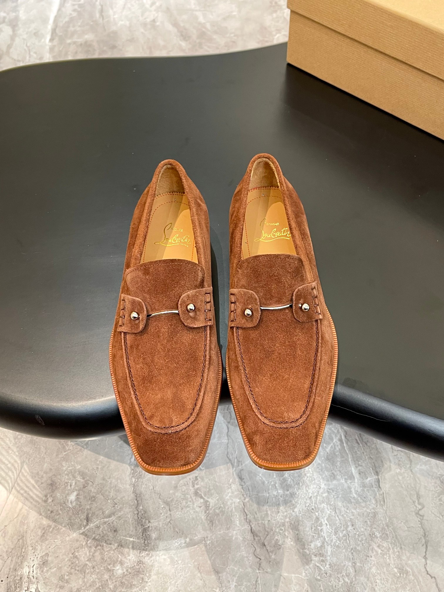 Christian Louboutin（cl男） Style Red Leather Men's Shoes Lookbook Reference image 1