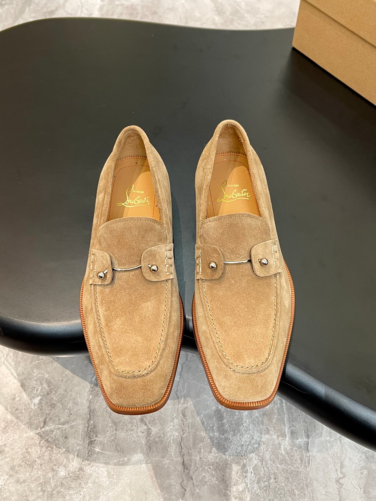 Christian Louboutin（cl男） Style Red Leather Men's Shoes Lookbook Reference image 1