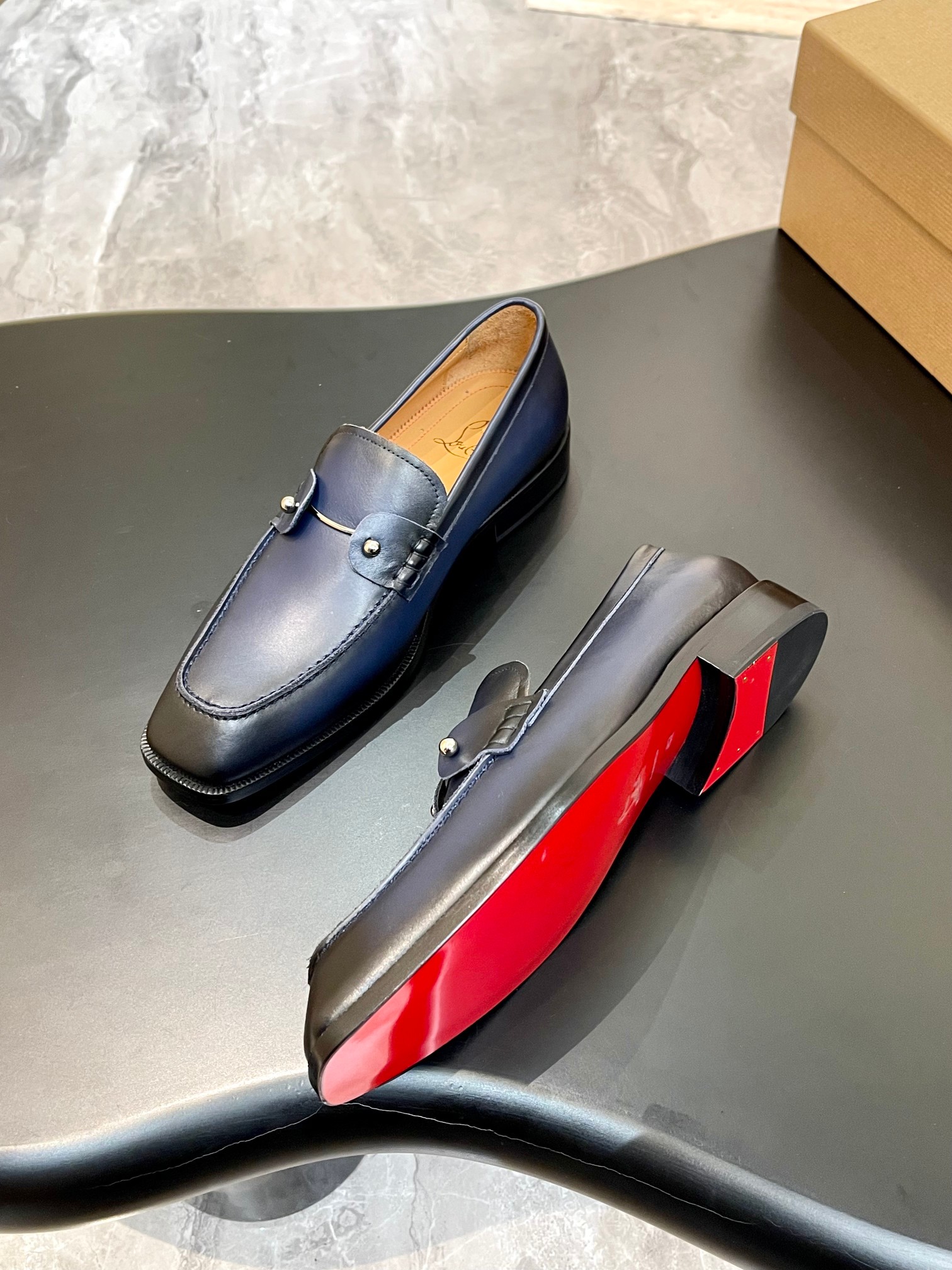 Christian Louboutin Style Red Leather Men's Shoes style reference detail image 5 from source 782842