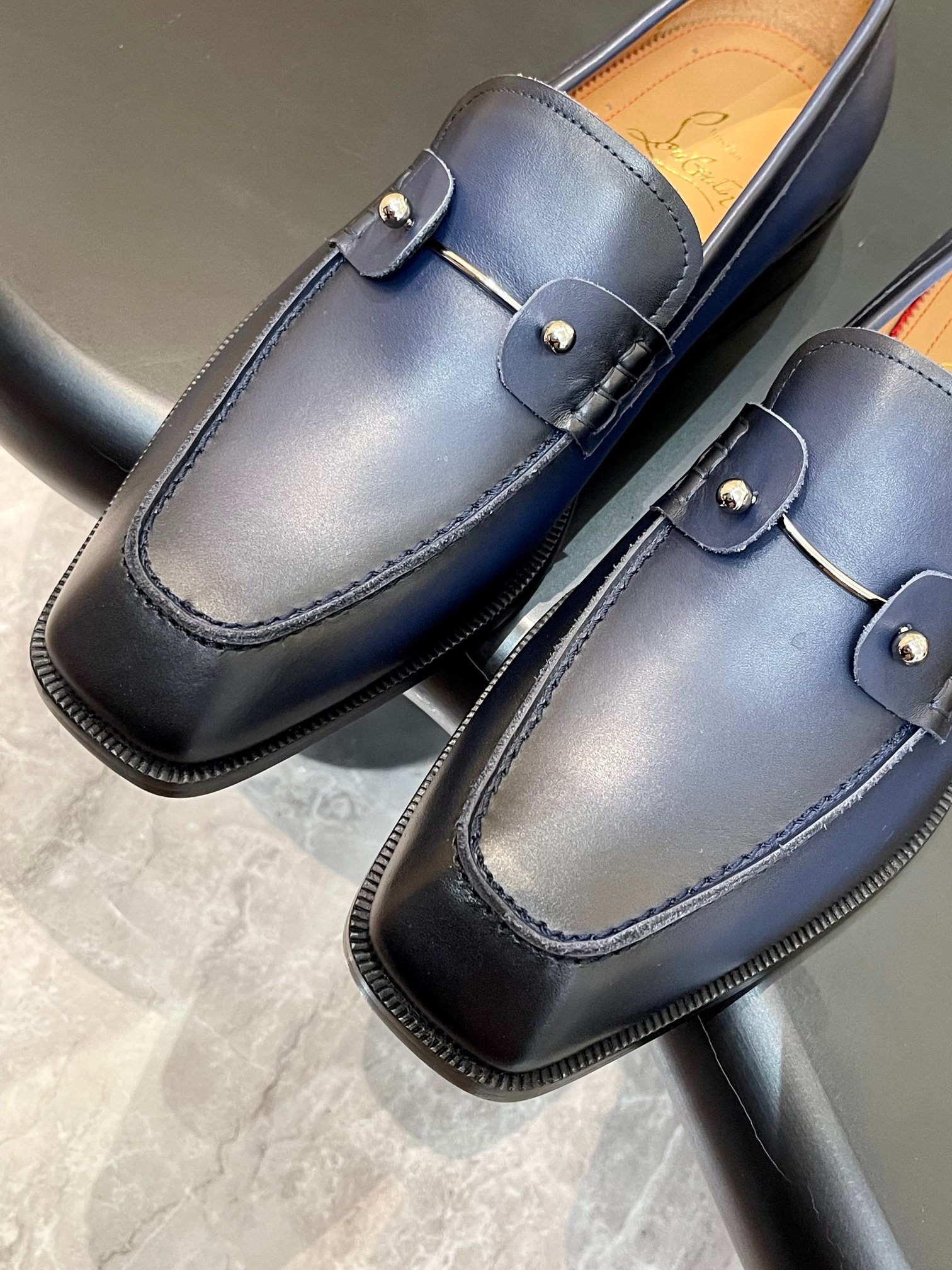 Christian Louboutin Style Red Leather Men's Shoes style reference detail image 6 from source 782842