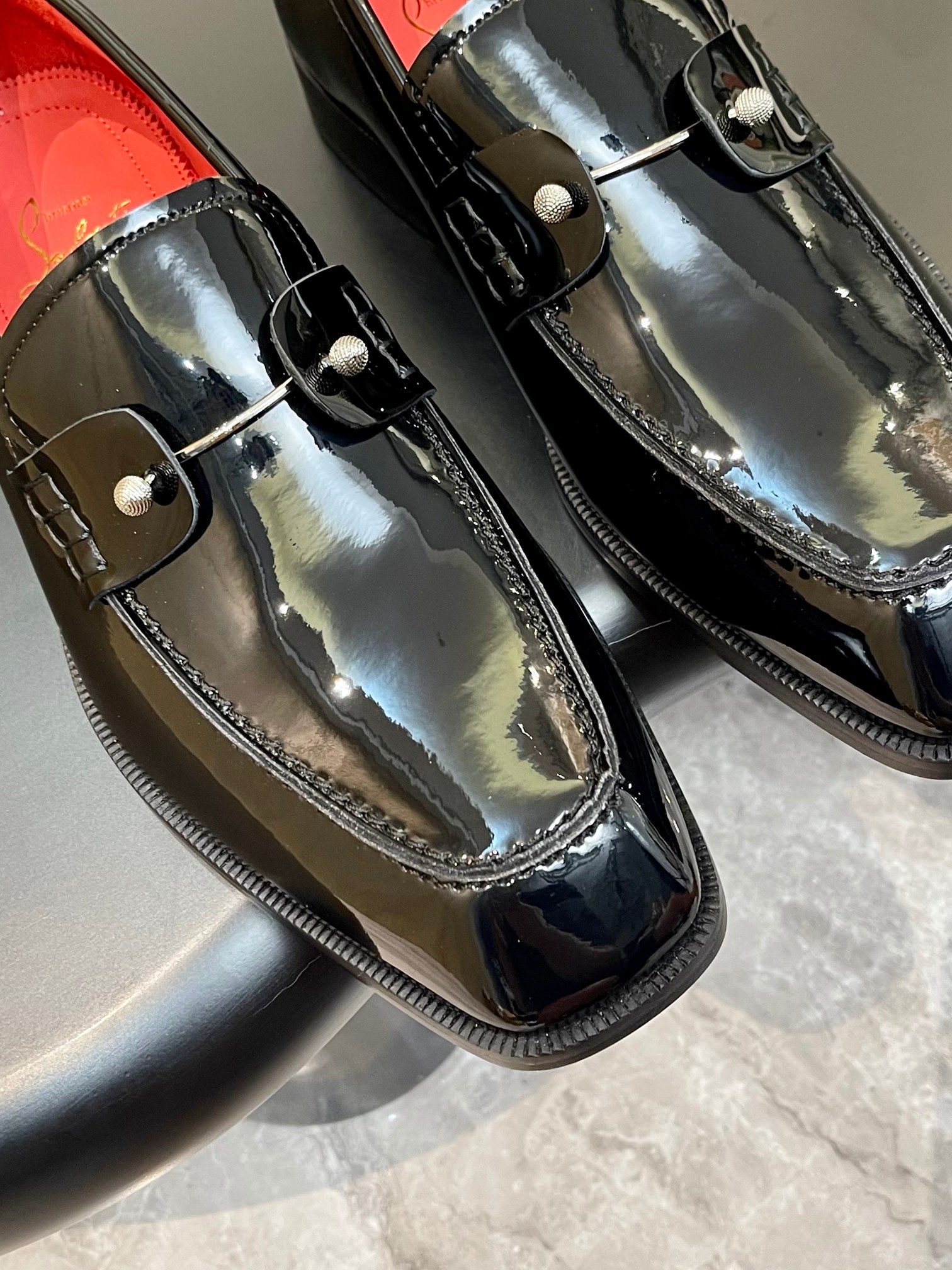 Christian Louboutin Style Red Leather Men's Shoes style reference detail image 6 from source 782855