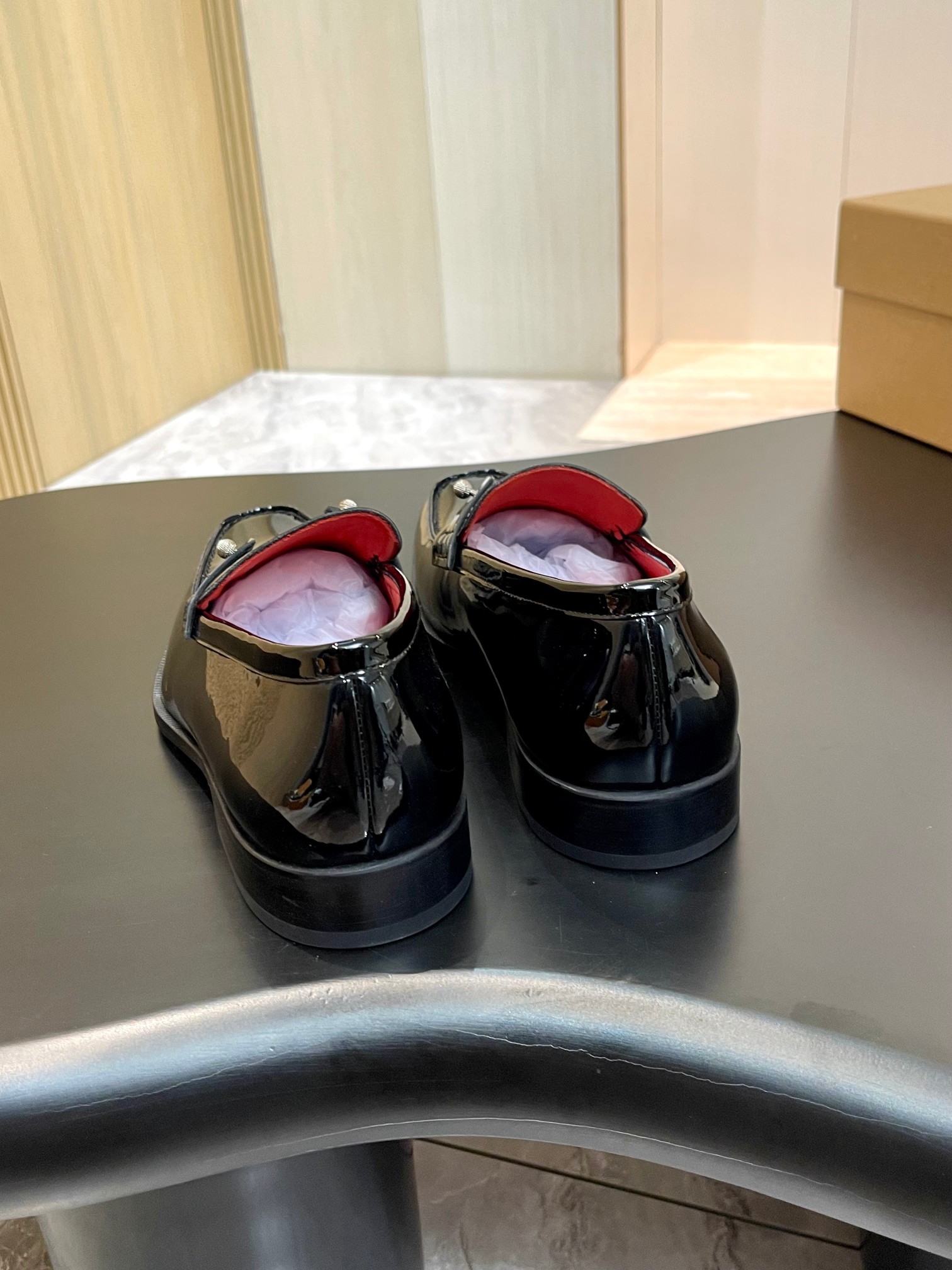 Christian Louboutin Style Red Leather Men's Shoes style reference detail image 8 from source 782855