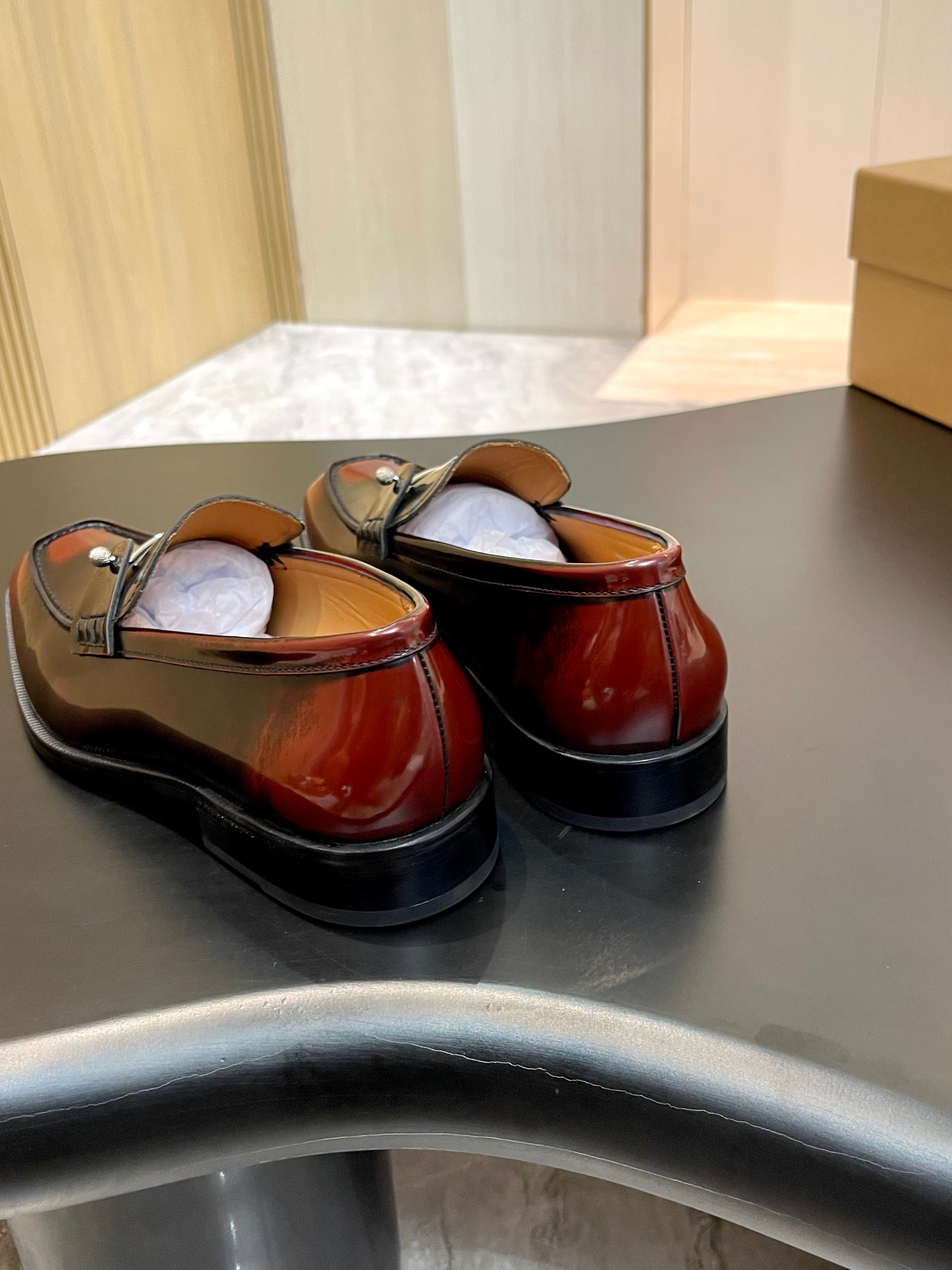 Christian Louboutin Style Red Leather Men's Shoes style reference detail image 8 from source 782857
