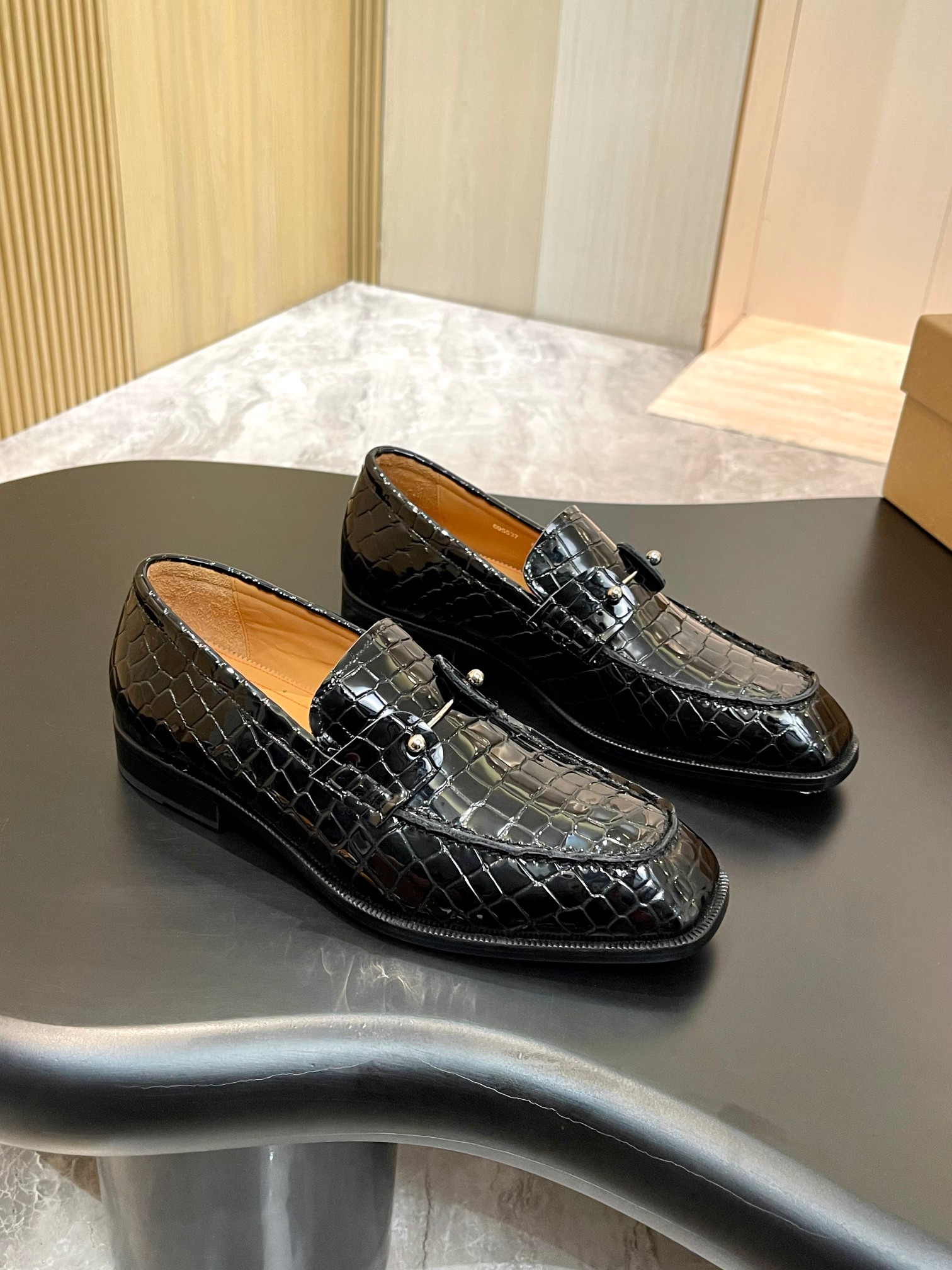 Christian Louboutin Style Red Leather Men's Shoes style reference detail image 4 from source 782841