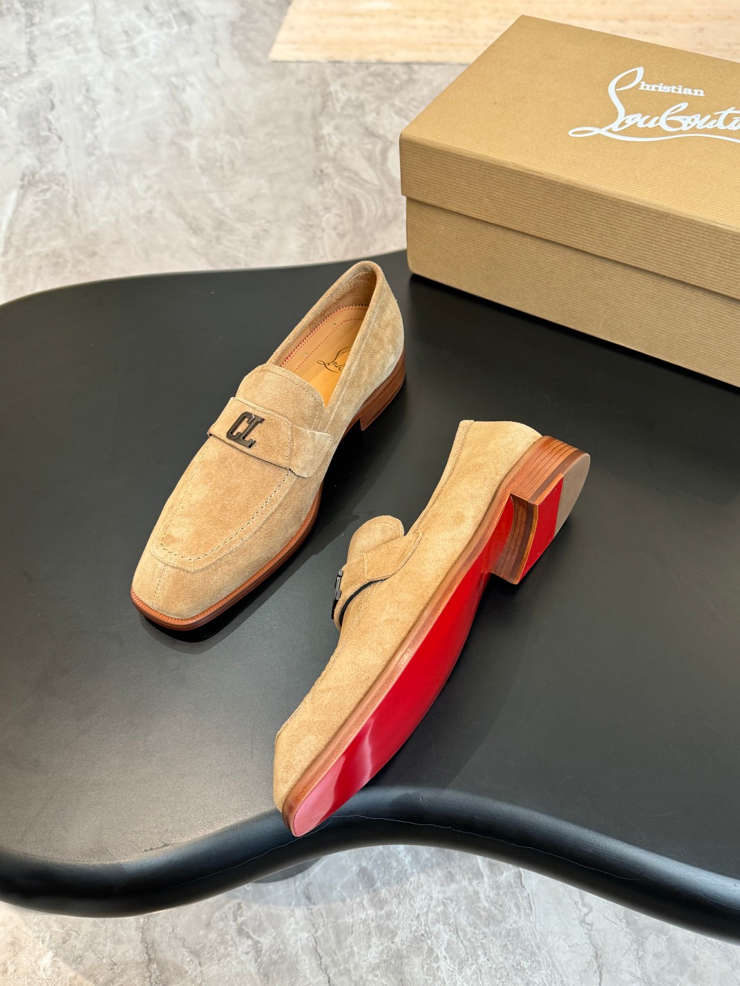 Christian Louboutin Style Red Leather Men's Shoes style reference detail image 6 from source 782843