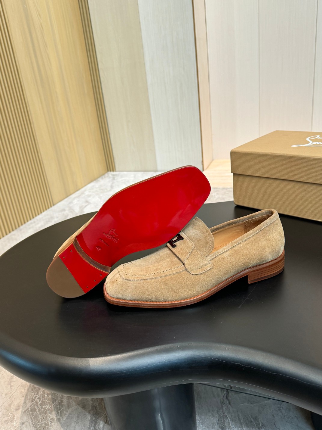 Christian Louboutin Style Red Leather Men's Shoes style reference detail image 9 from source 782843