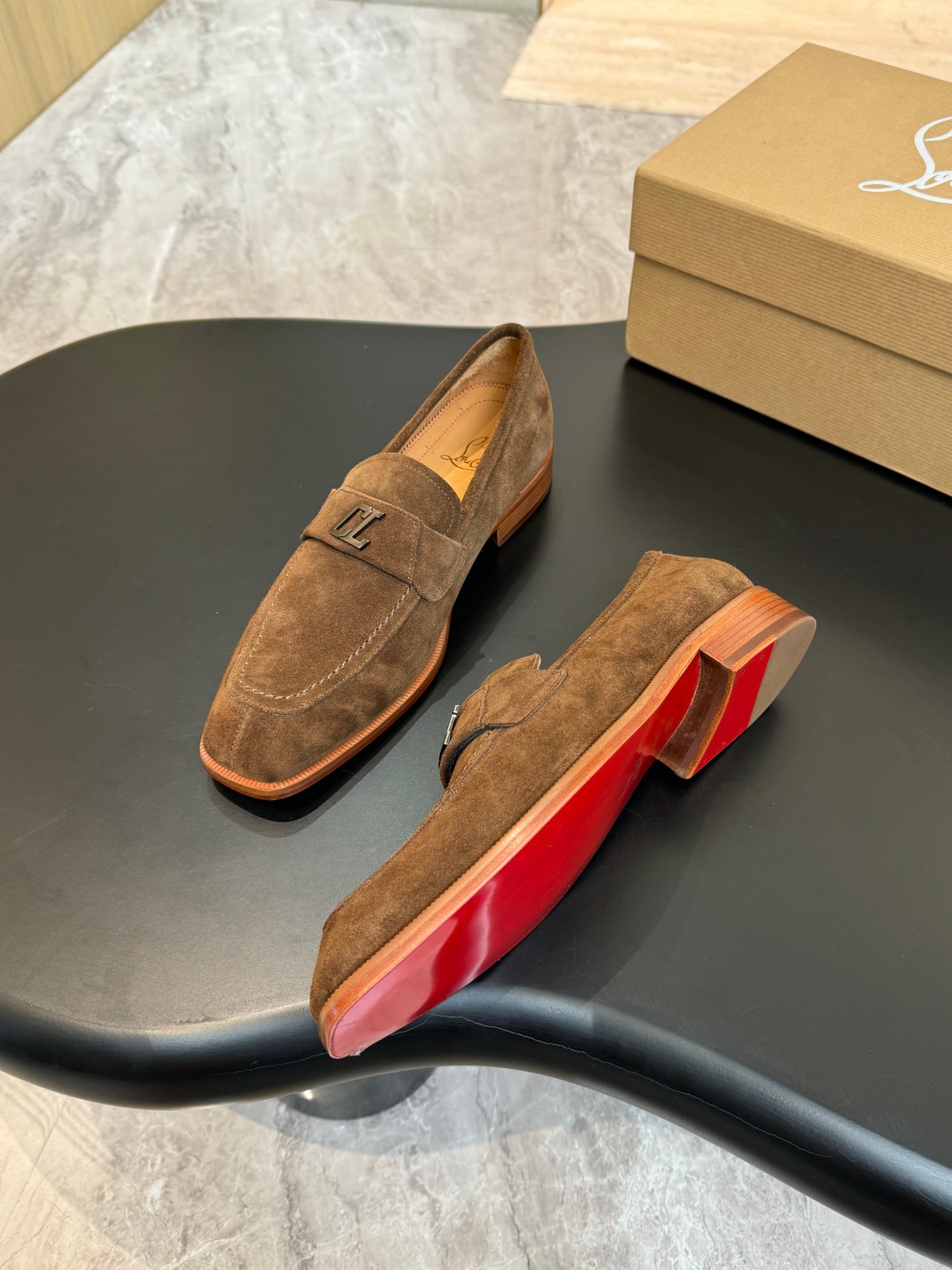 Christian Louboutin Style Red Leather Men's Shoes style reference detail image 6 from source 782851