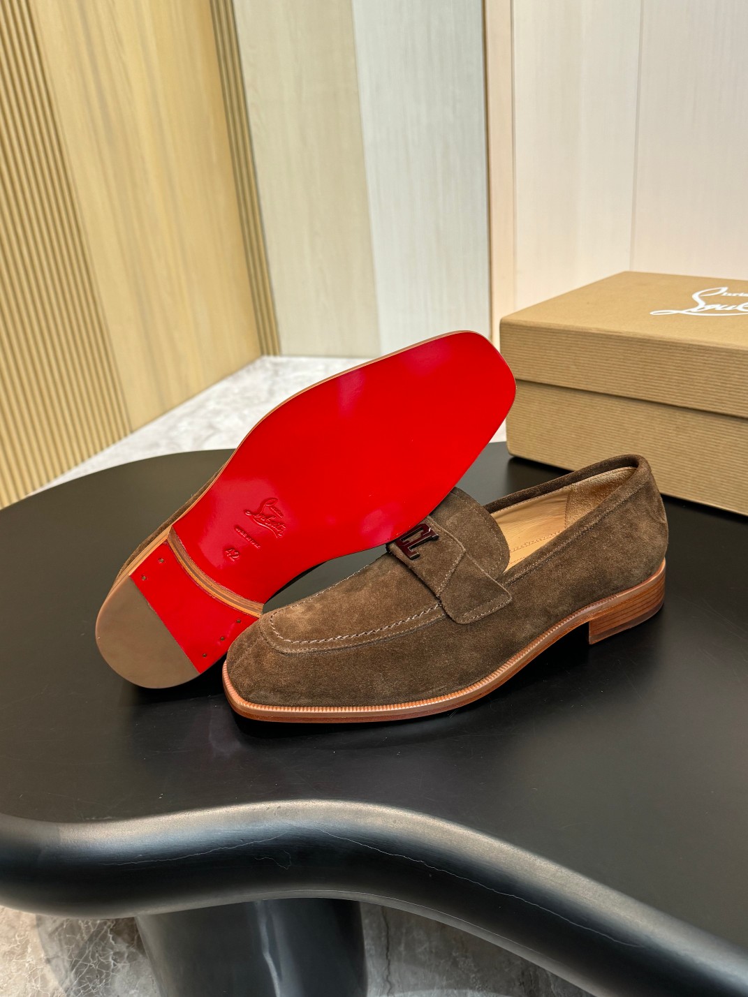 Christian Louboutin Style Red Leather Men's Shoes style reference detail image 9 from source 782851