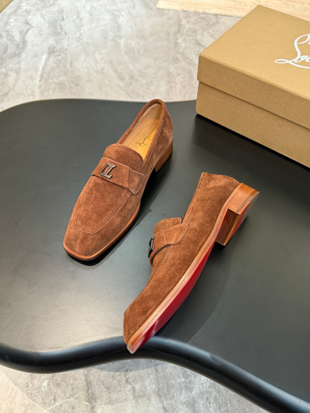 Christian Louboutin Style Red Leather Men's Shoes style reference detail image 6 from source 782838