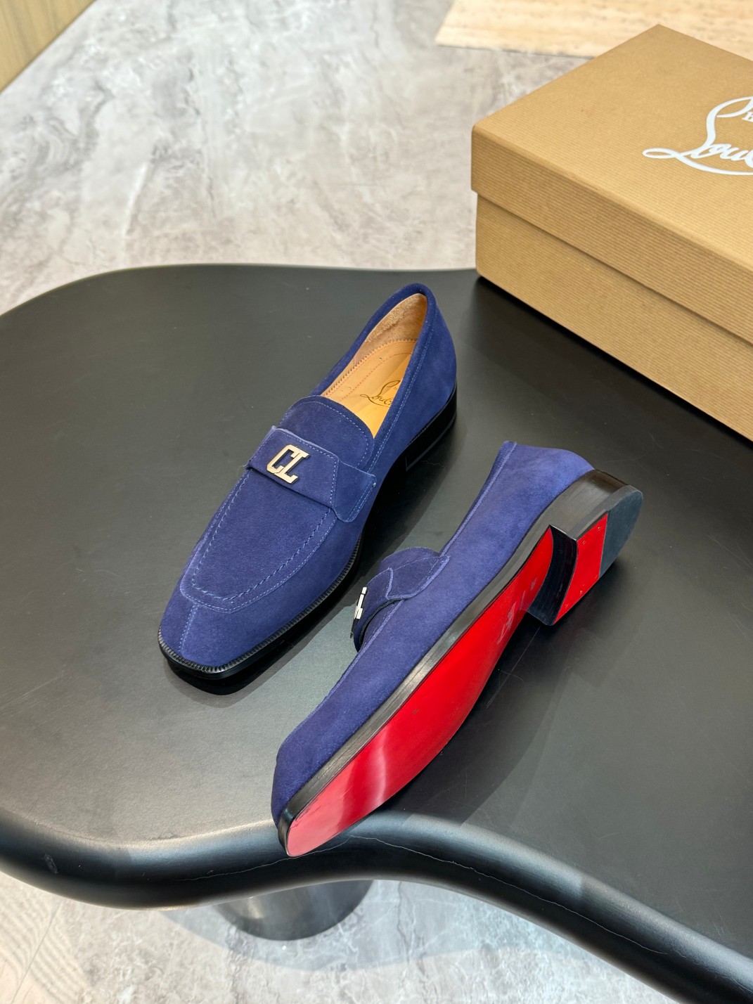 Christian Louboutin Style Red Leather Men's Shoes style reference detail image 6 from source 782849