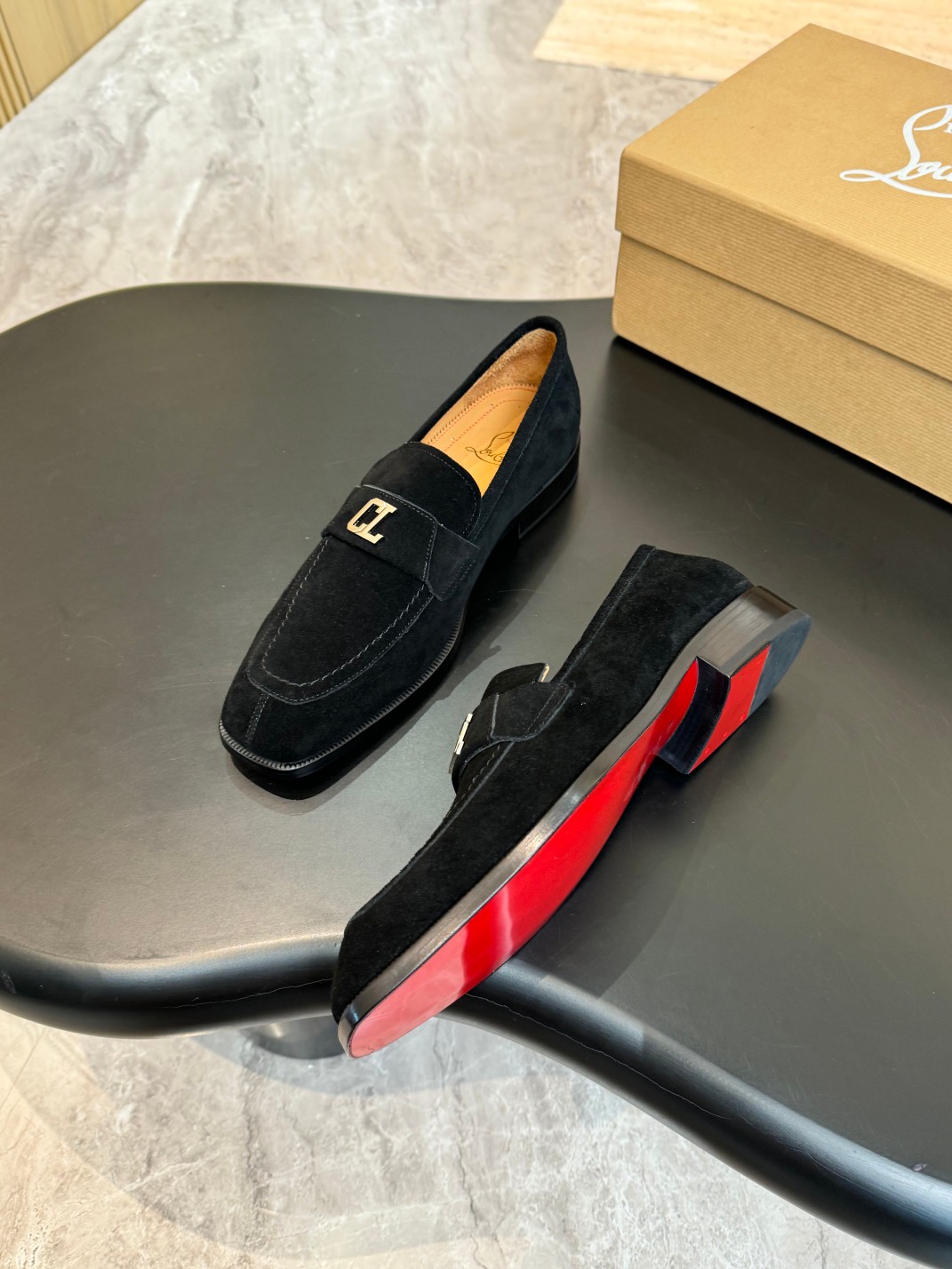 Christian Louboutin Style Red Leather Men's Shoes style reference detail image 6 from source 782848