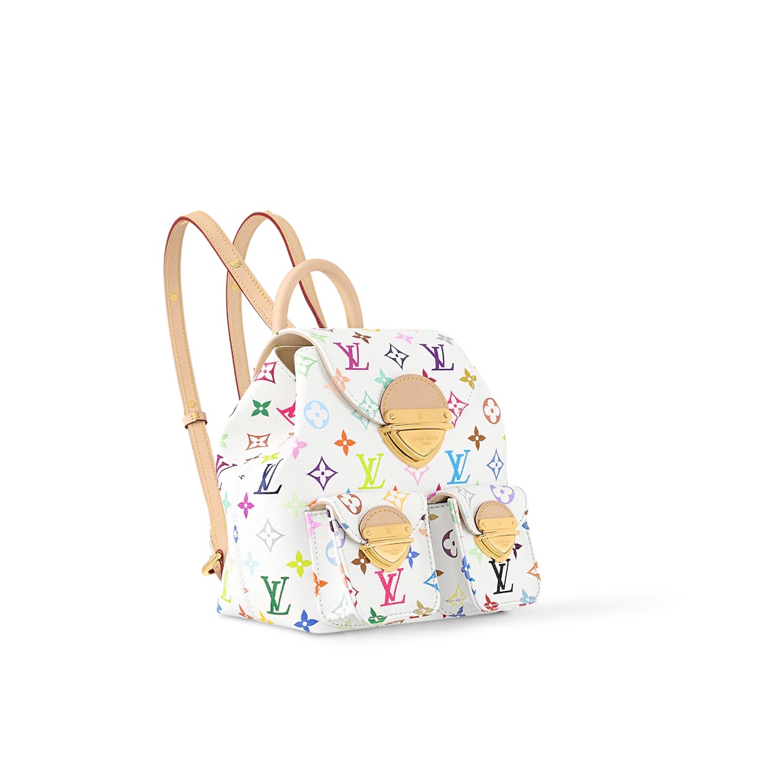 Louis Vuitton Monogram Multicolor White Coated Canvas Lockme Mini Backpack 3 i1742470292 2129 5