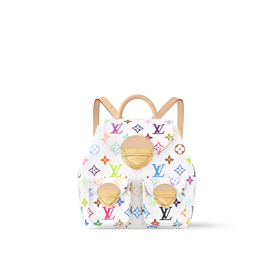 Louis Vuitton Monogram Multicolor White Coated Canvas Lockme Mini Backpack 2 i1742470292 9202 3
