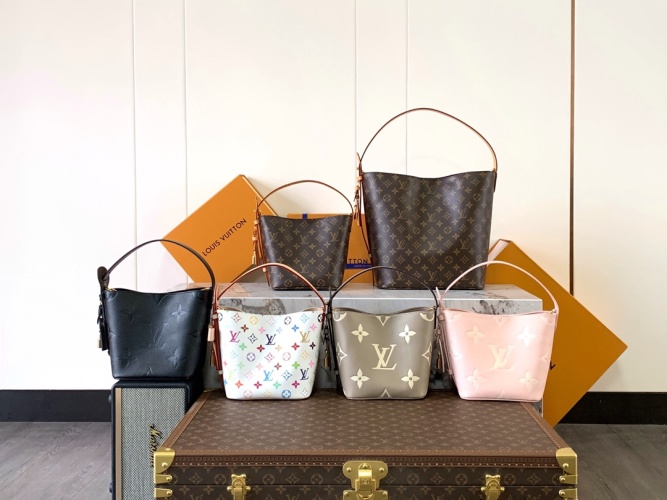 Louis Vuitton All In BB Bucket Bag: Monogram, Khaki, Rose, and Black Leather 1 Louis Vuitton All In BB Bucket Bag: Monogram, Khaki, Rose, and Black Leather