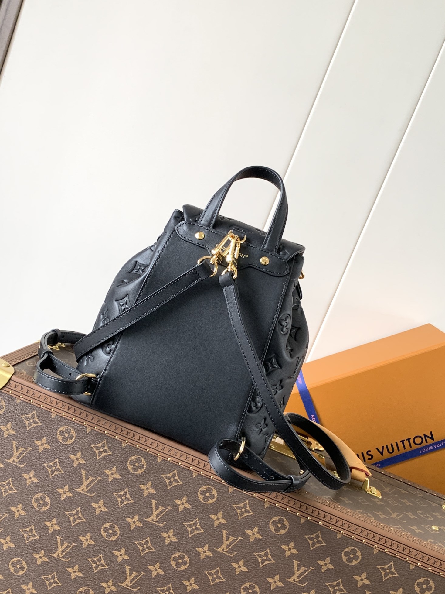 顶级原单,变码芯片
M13357黑色 M13358卡其
Coussin Backpack 小号手袋以双肩