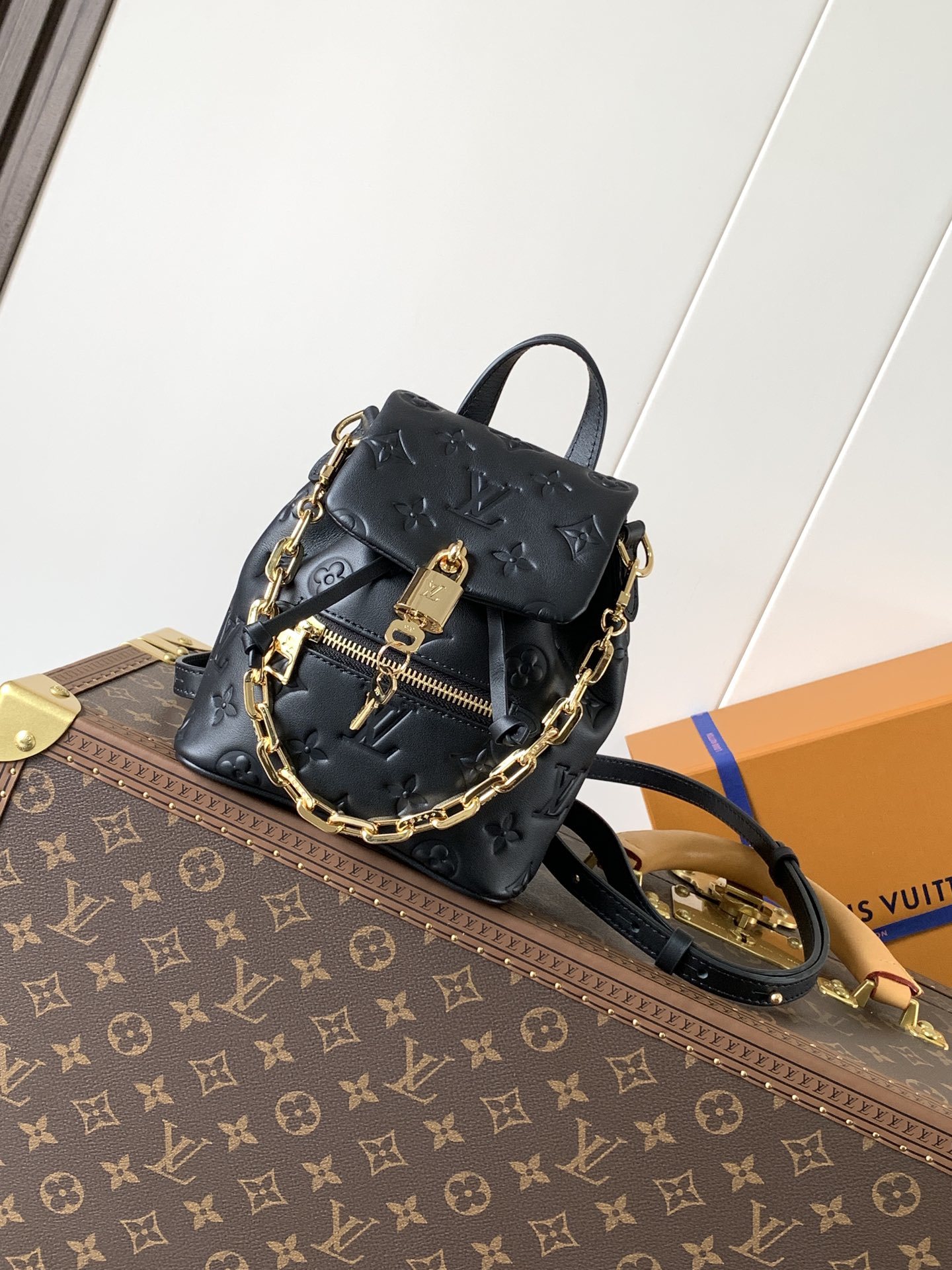 顶级原单,变码芯片
M13389粉色 M13387黑色
Coussin Backpack 迷你手袋以 M