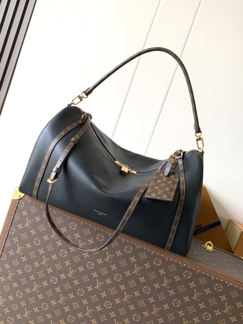 Louis Vuitton Express Travel Bag: Large, Black Leather, Monogram Accents 1 Louis Vuitton Express Travel Bag: Large, Black Leather, Monogram Accents
