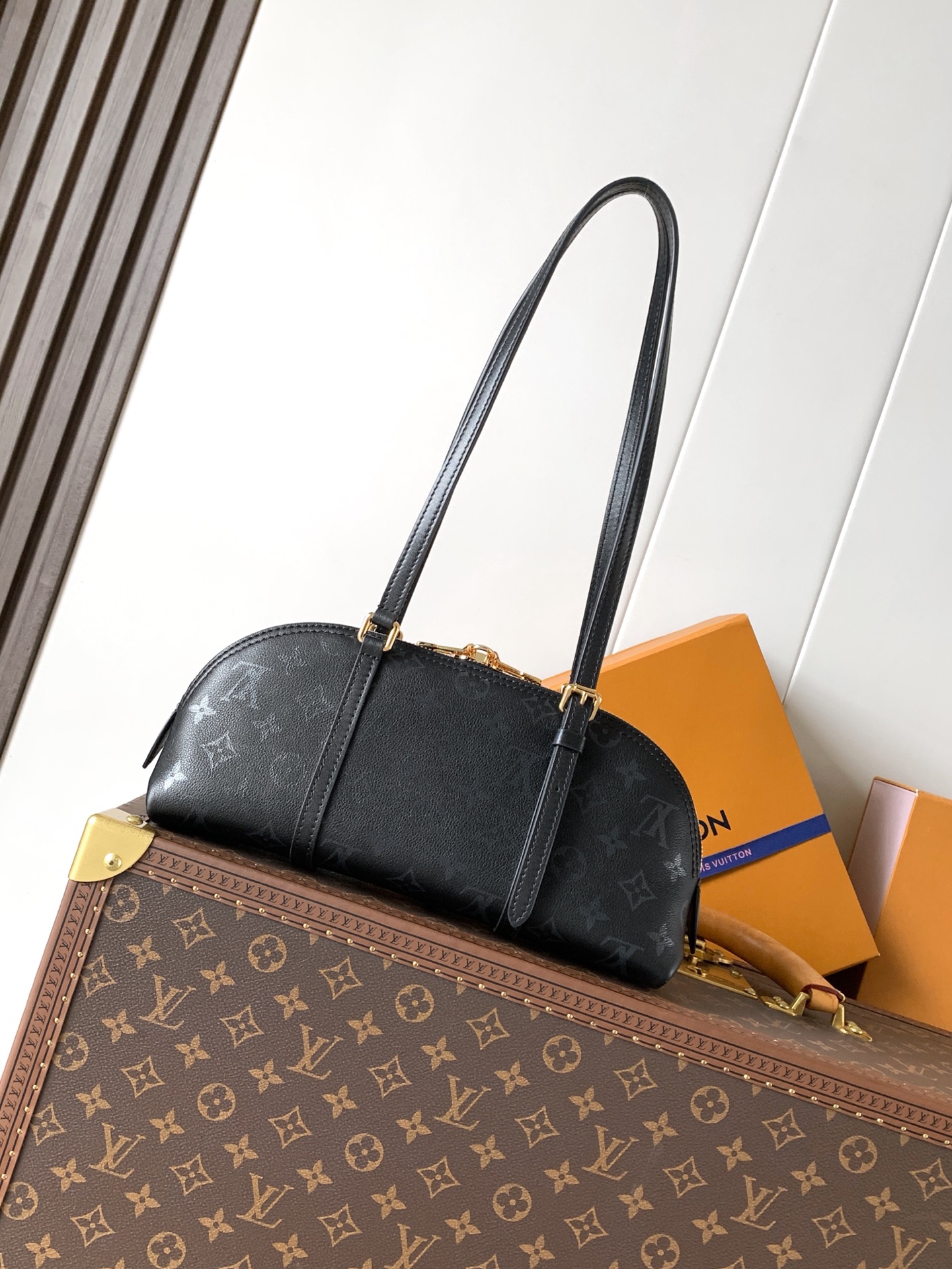 Louis Vuitton Black Monogram Dome Shoulder Bag