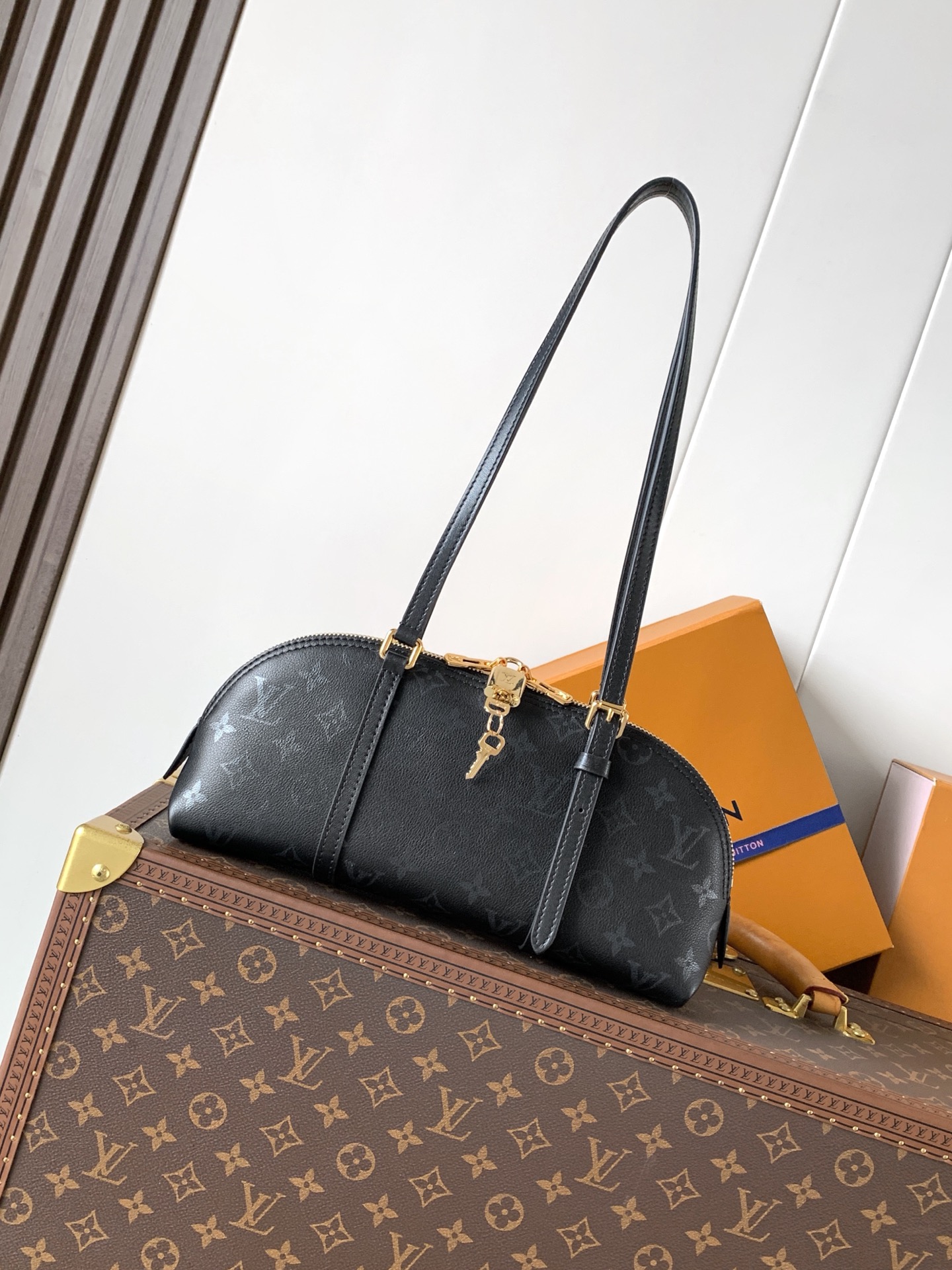 Louis Vuitton Black Monogram Dome Shoulder Bag