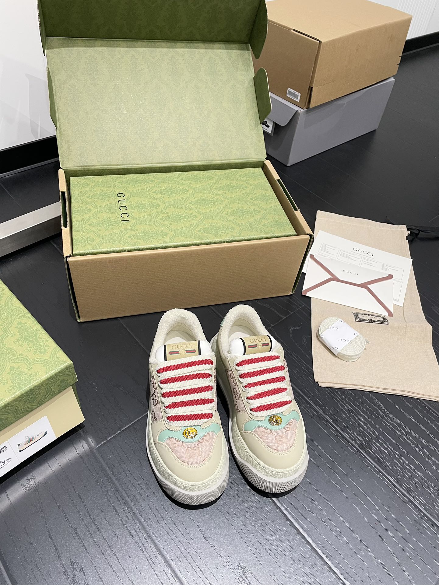 NO:592944,Gucci Screener series chubby pink G cloth women's size 35-40, casual shoes/sports shoes, gucci, sneakers19860909Gucci Screener系列 小胖丁 粉G布 女款35-40码,休闲鞋/运动鞋,gucci,sneakers,Women's Shoes