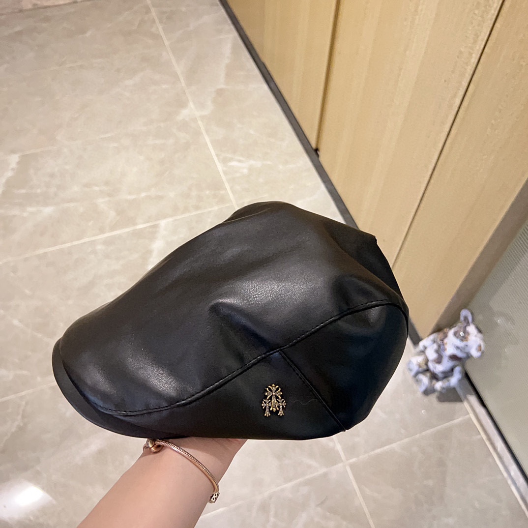 [Chrome Hearts Hats]Equipped with dust bag [Croxin] 2025 New Leather British M